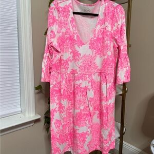 Lilly Pulitzer Pink and White Kids Dress
